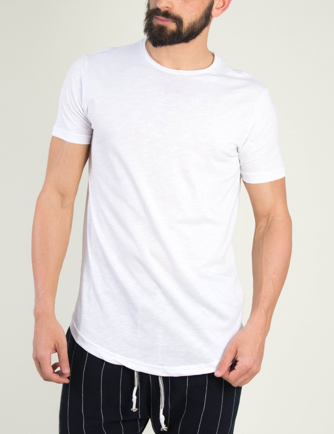 ΑΝΔΡΑΣ > ΑΝΔΡΙΚΑ ΡΟΥΧΑ > ΜΠΛΟΥΖΕΣ > T-Shirt Ανδρικό λευκό t-shirt Brothers μονόχρωμο 19002F